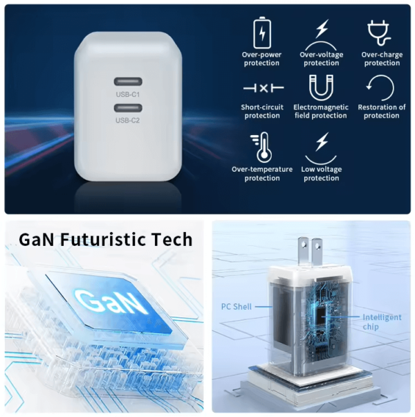 35w dual usb-c port power adapter